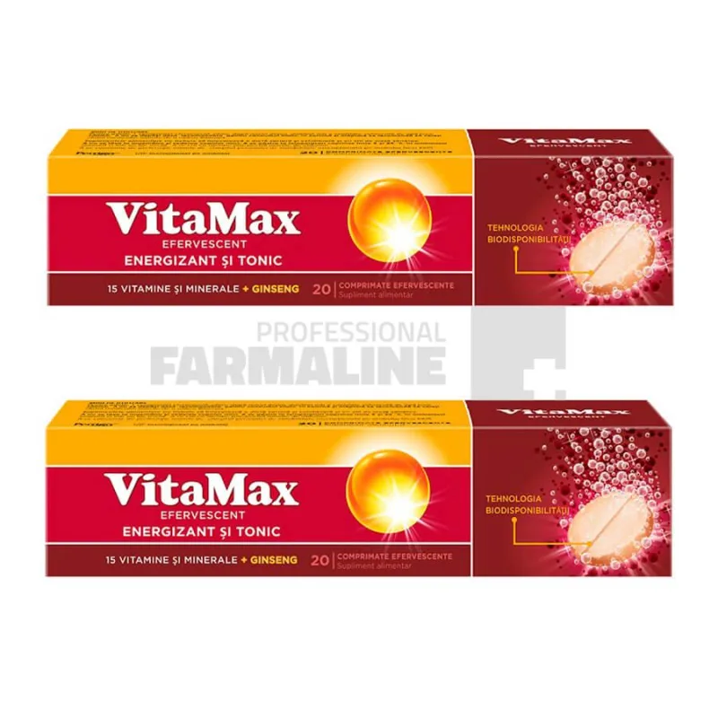 Vitamax Efervescent 20 comprimate Oferta 2 la pret de 1 — preț și oferte