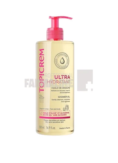 Topicrem Ulei de dus ultra hidratant 500 ml — preț și oferte