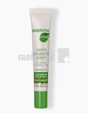 Gerovital Plant Crema anticearcan antirid cu ceramide vegetale/oxylance corector 3 in 1 15 ml