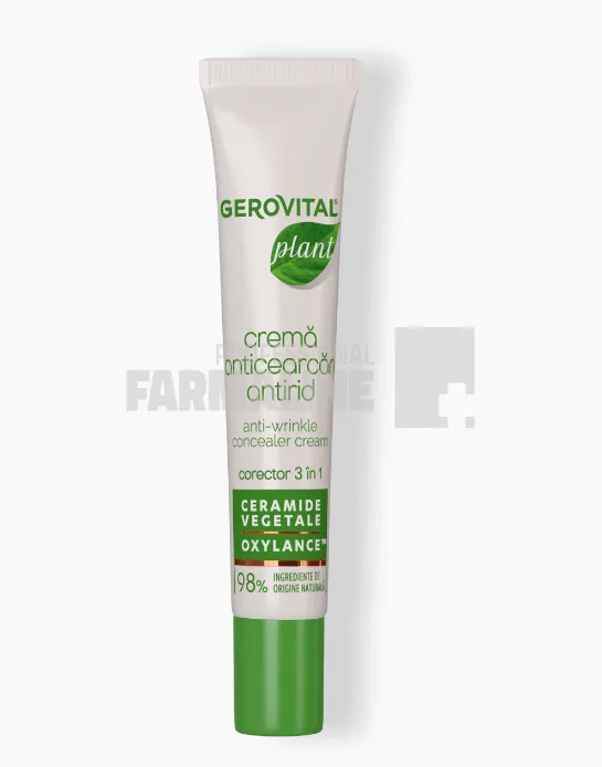 Gerovital Plant Crema anticearcan antirid cu ceramide vegetale/oxylance corector 3 in 1 15 ml — preț și oferte