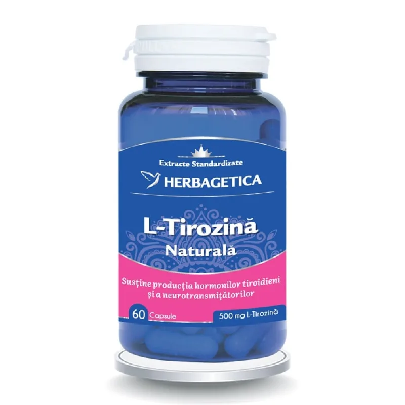 L-Tirozina Naturala, 60 capsule, Herbagetica — preț și oferte