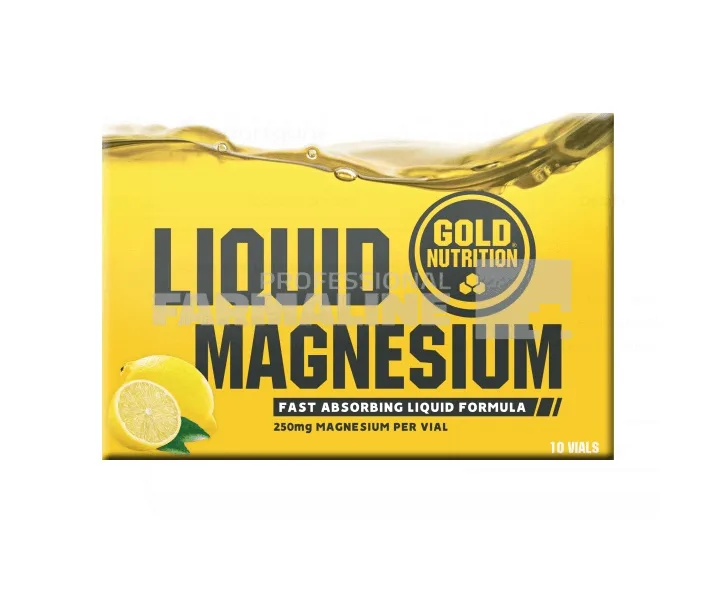 Gold Nutrition Magneziu lichid 250 mg 10 fiole — preț și oferte