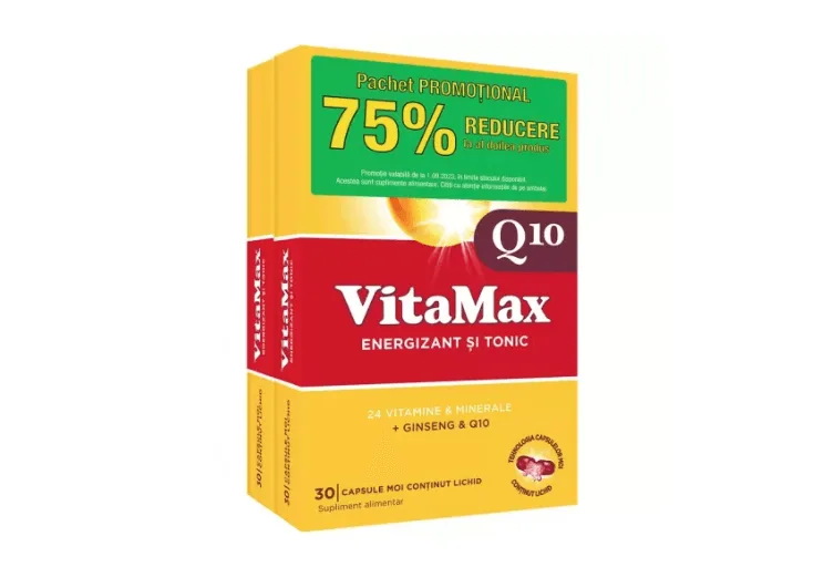 Vitamax Q10 30 capsule moi 1+1 75% din al doilea — preț și oferte