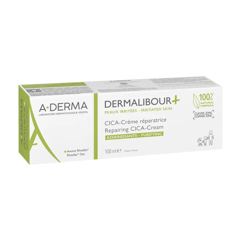 A-DERMA DERMALIBOUR+ CICA CREMA REPARATOARE PURIFICATOARE X 100ML PIERRE FABRE DERMO COSMETIQUE — preț și oferte