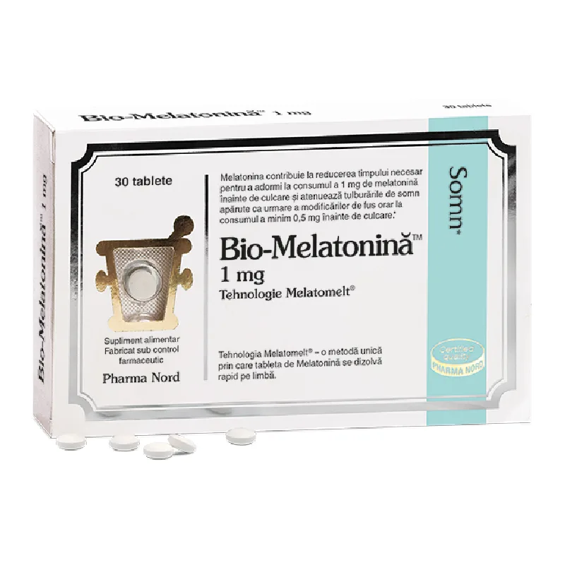 Bio-Melatonina 1 mg Melatomelt, 30 tablete, Pharma Nord — preț și oferte