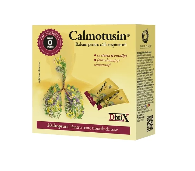 Calmotusin cu stevia Dbtix 20 bomboane DACIA PLANT — preț și oferte