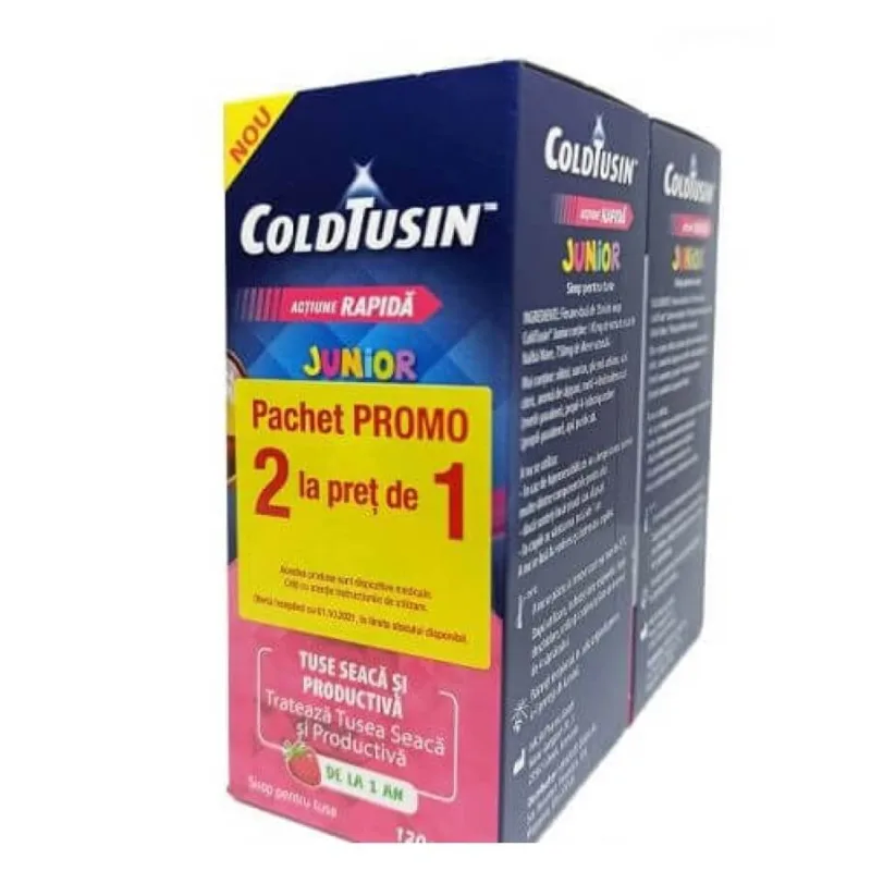 Coldtusin Junior Sirop 120 ml Oferta 2 la pret de 1 Omega Pharma — preț și oferte