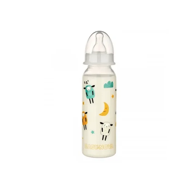 Baby Nova 47011 Biberon cu inel fosforescent 0-24 luni 240 ml — preț și oferte