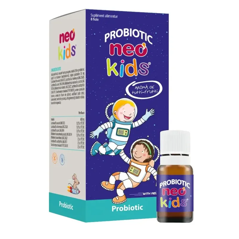 Neo Kids Probiotic Suspensie  Bifazica 8 flacoane — preț și oferte